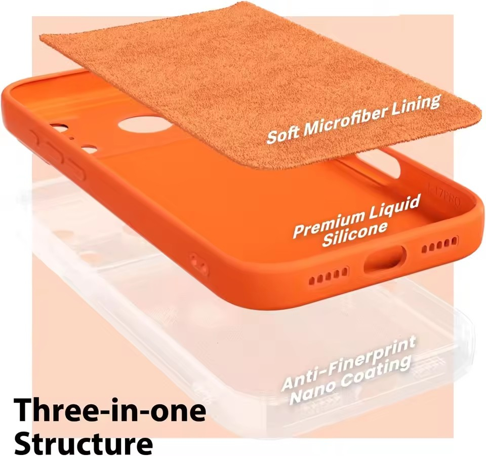 Soft Touch Silikonskal till iPhone 16 Pro Max, svart