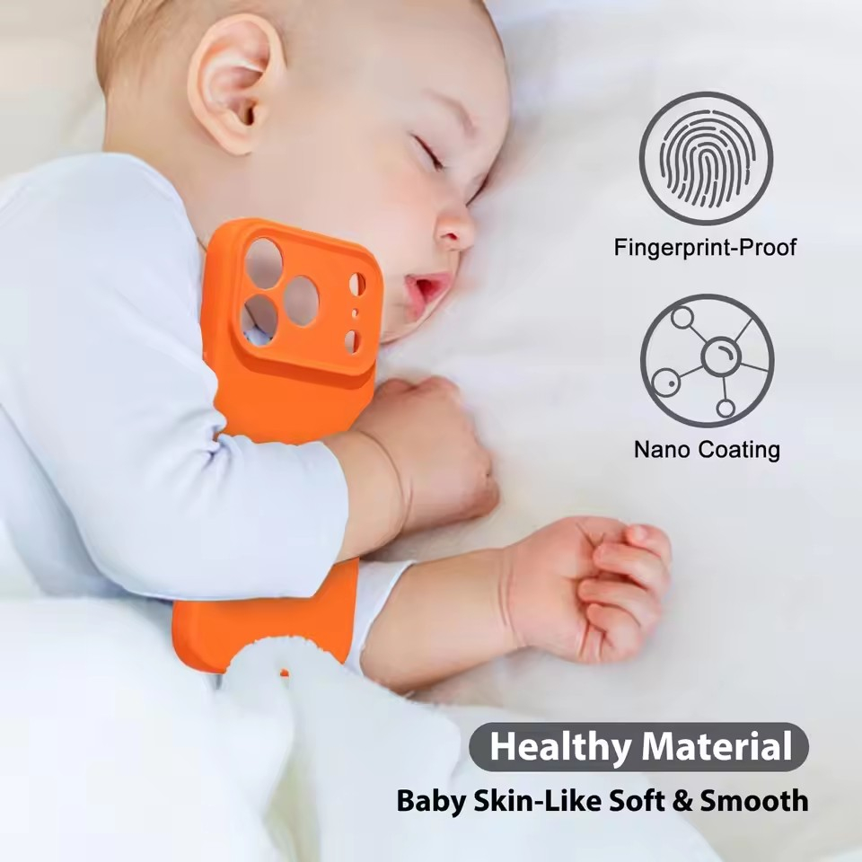 Soft Touch Silikonskal till iPhone 16 Pro, svart