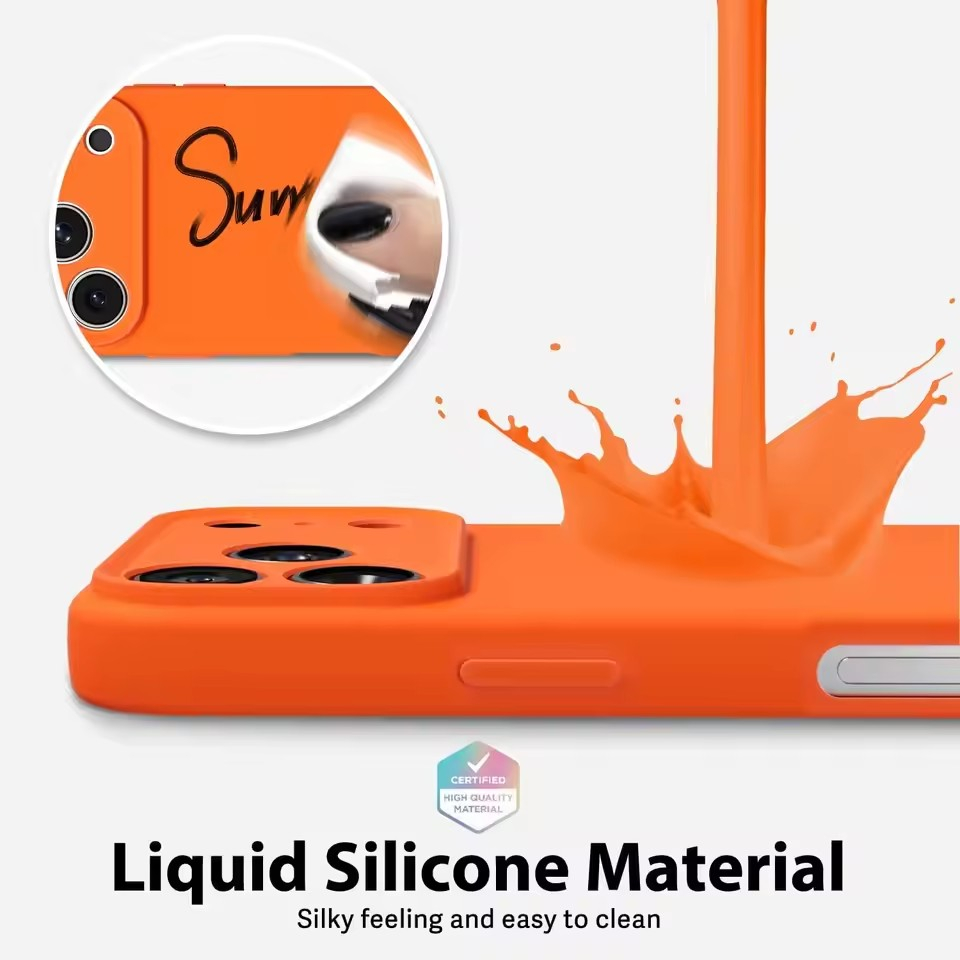 Soft Touch Silikonskal till iPhone 17 Pro Max, svart