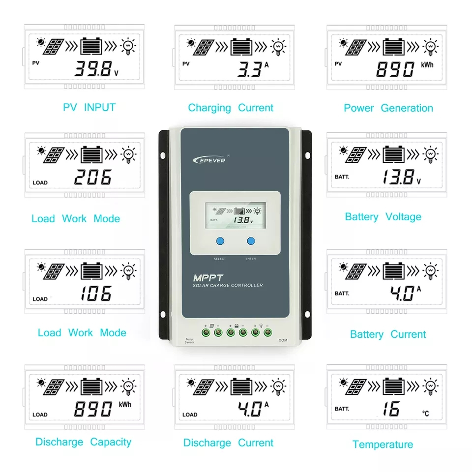 Epever Tracer1210AN MPPT Laddningsregulator för solcellsladdare