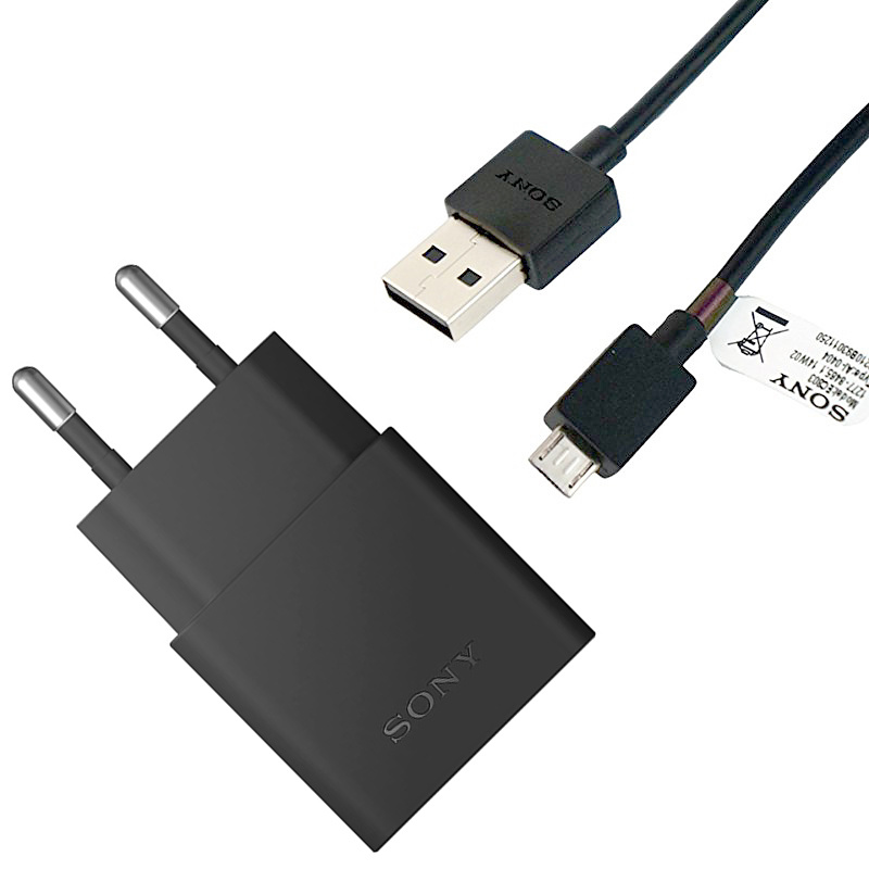 Sony UCH10+EC803 original laddare+MicroUSB-kabel, QuickCharge