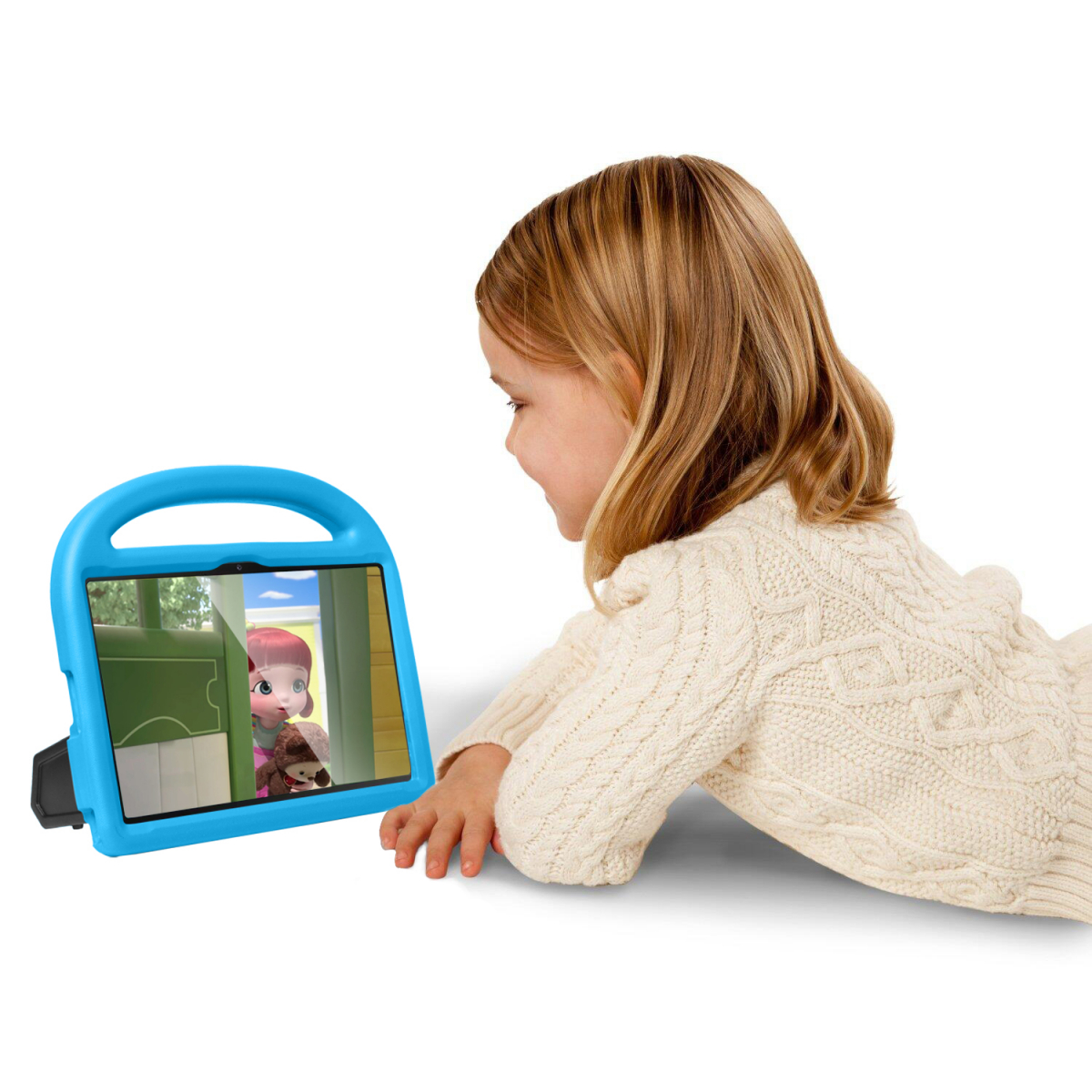 Barnfodral med ställ, Samsung Tab A7 10.4 (2020), blå