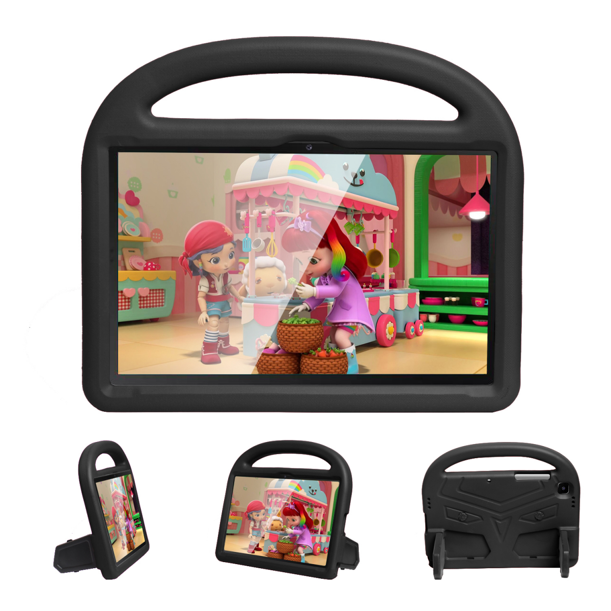 Barnfodral med ställ, Samsung Tab A7 10.4 (2020), svart