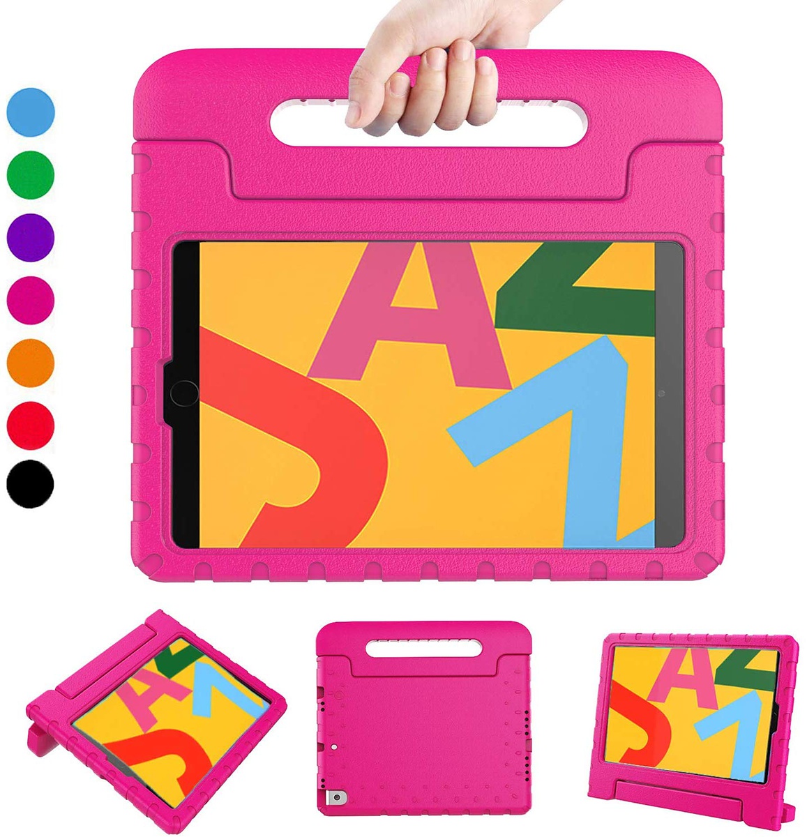 Stöttåligt barnfodral, iPad 10.2 / Pro 10.5 / Air 3 10.5, rosa