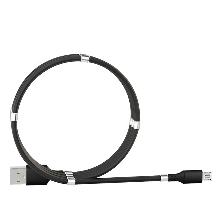 SuperCalla Magnetisk MicroUSB-kabel, 1.8m, svart