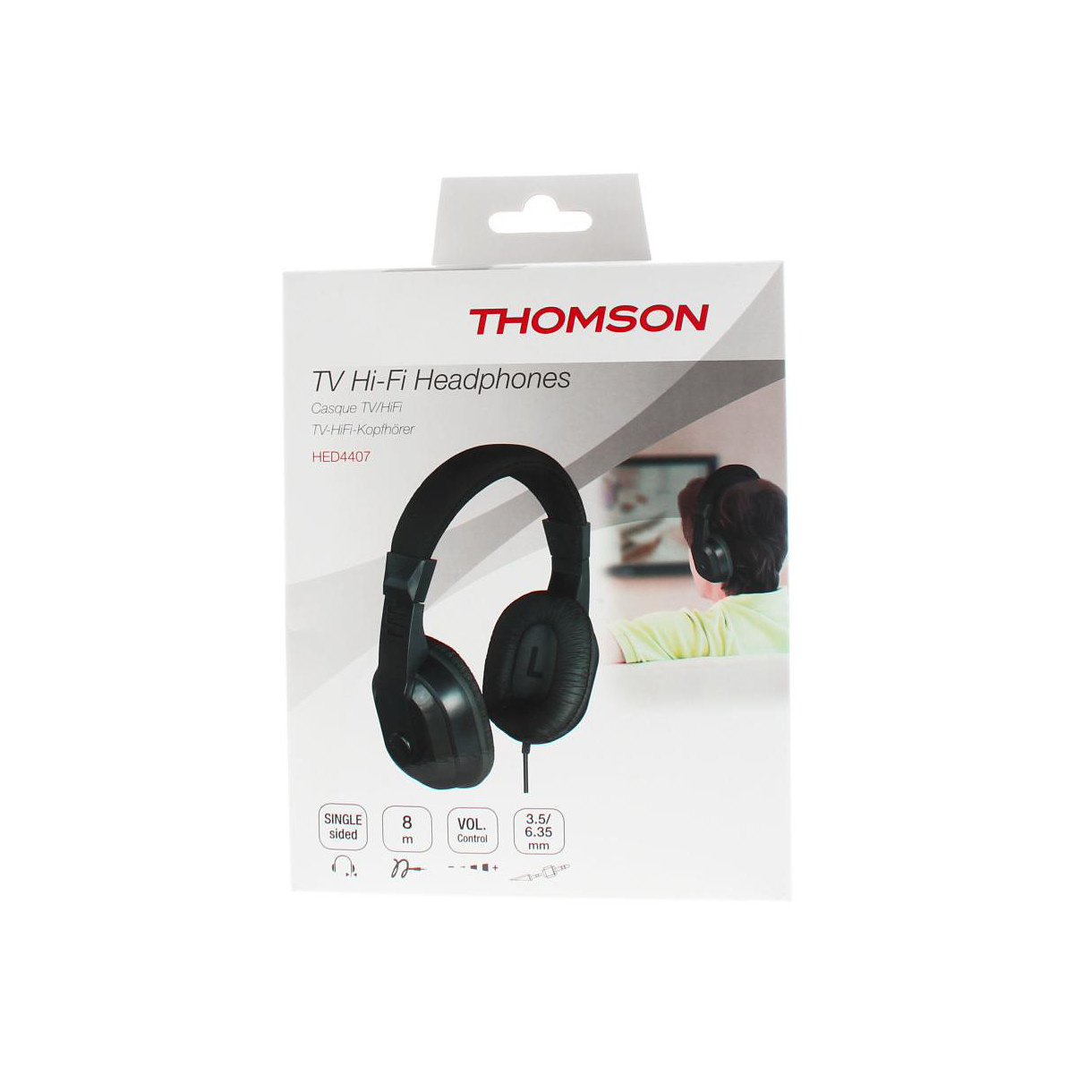 THOMSON Hörlur för TV 8m kabel HED 4407 Svart