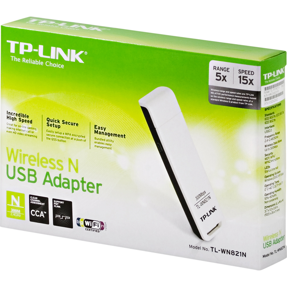 TP-LINK TL-WN821N trådlöst nätverkskort, 300Mbps