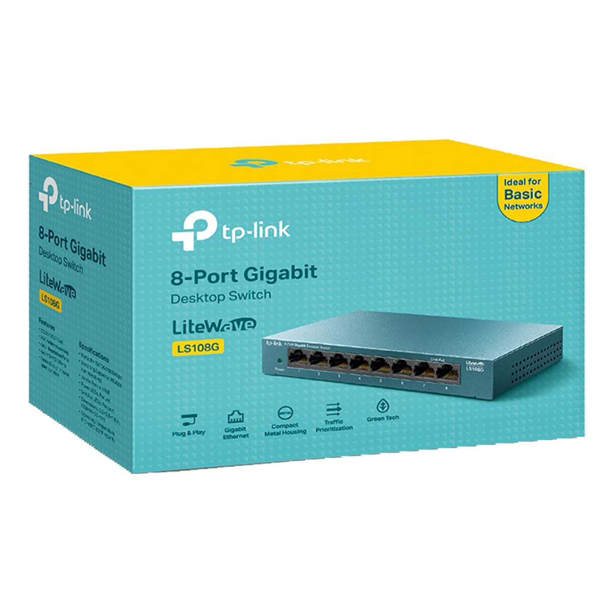 TP-Link LiteWave switch, RJ45, 8 portar, 220V