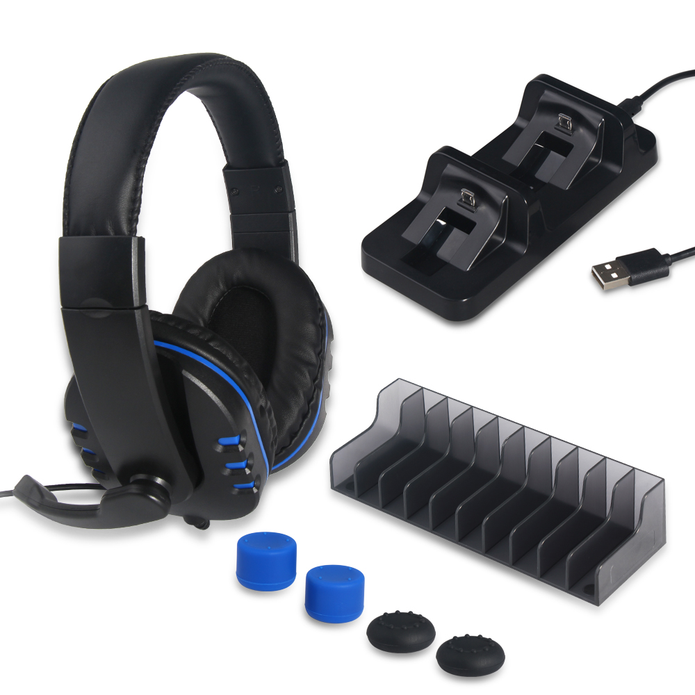 DOBE TP4-18101 5-i-1 spelkit till PS4 med headset