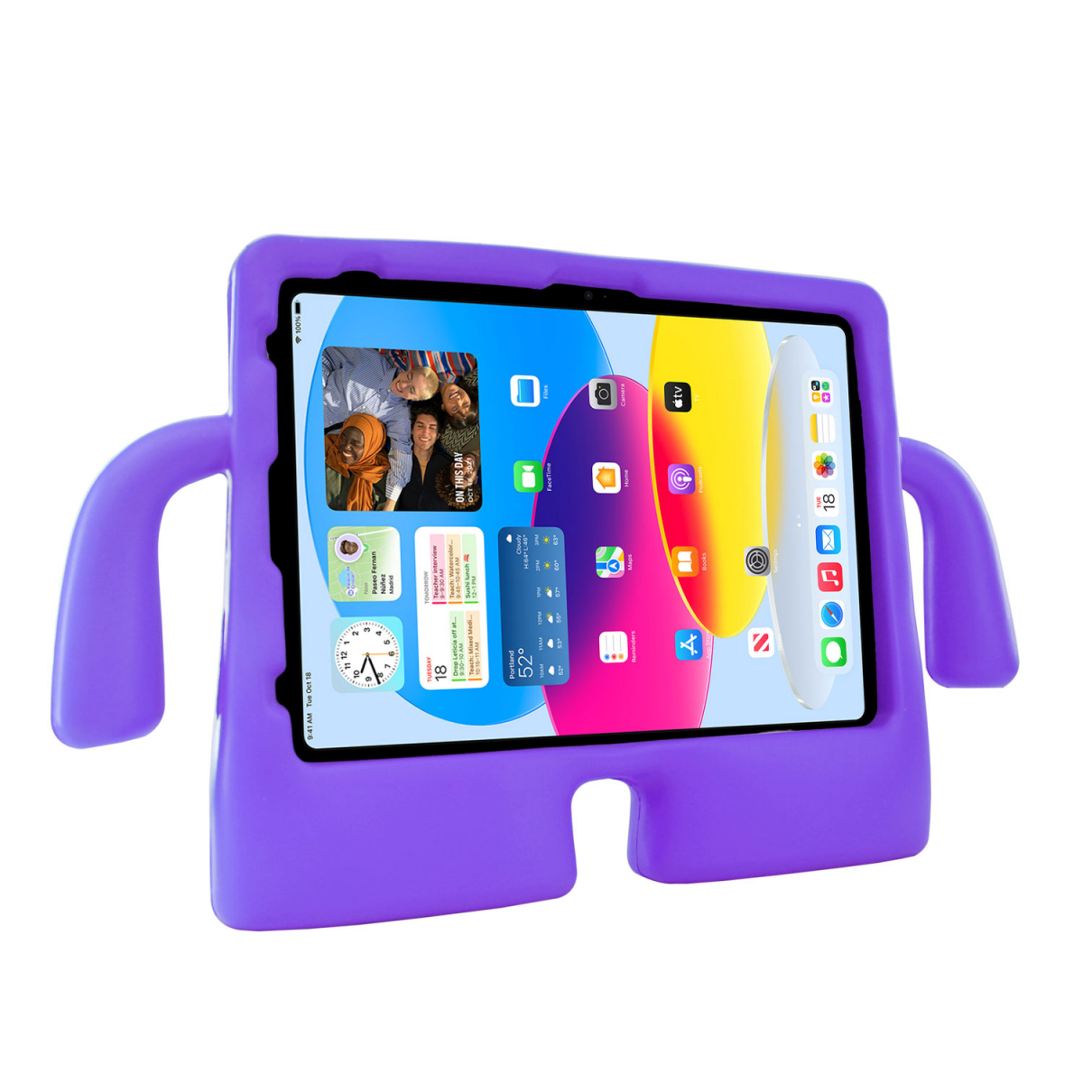 Barnfodral med ställ till iPadAir10.9/iPadPro11/iPad10.9, lila