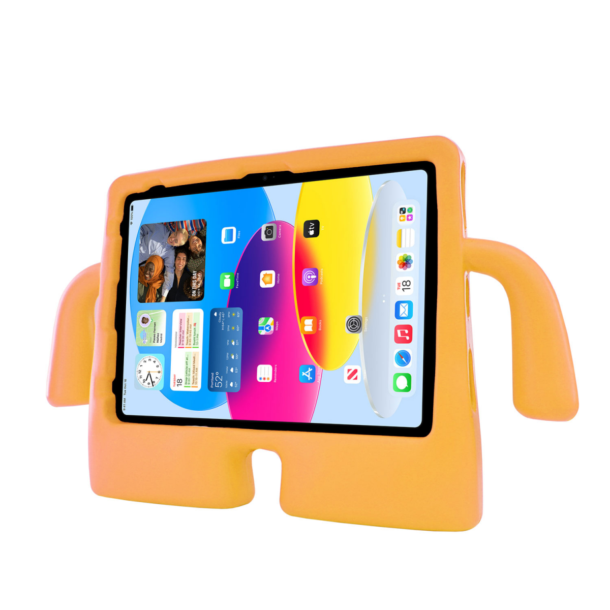 Barnfodral med ställ till iPadAir10.9/iPadPro11/iPad10.9, orange
