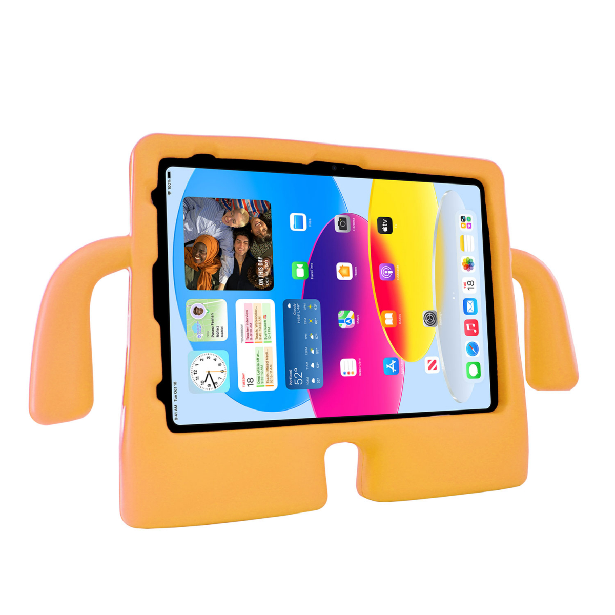 Barnfodral med ställ till iPadAir10.9/iPadPro11/iPad10.9, orange