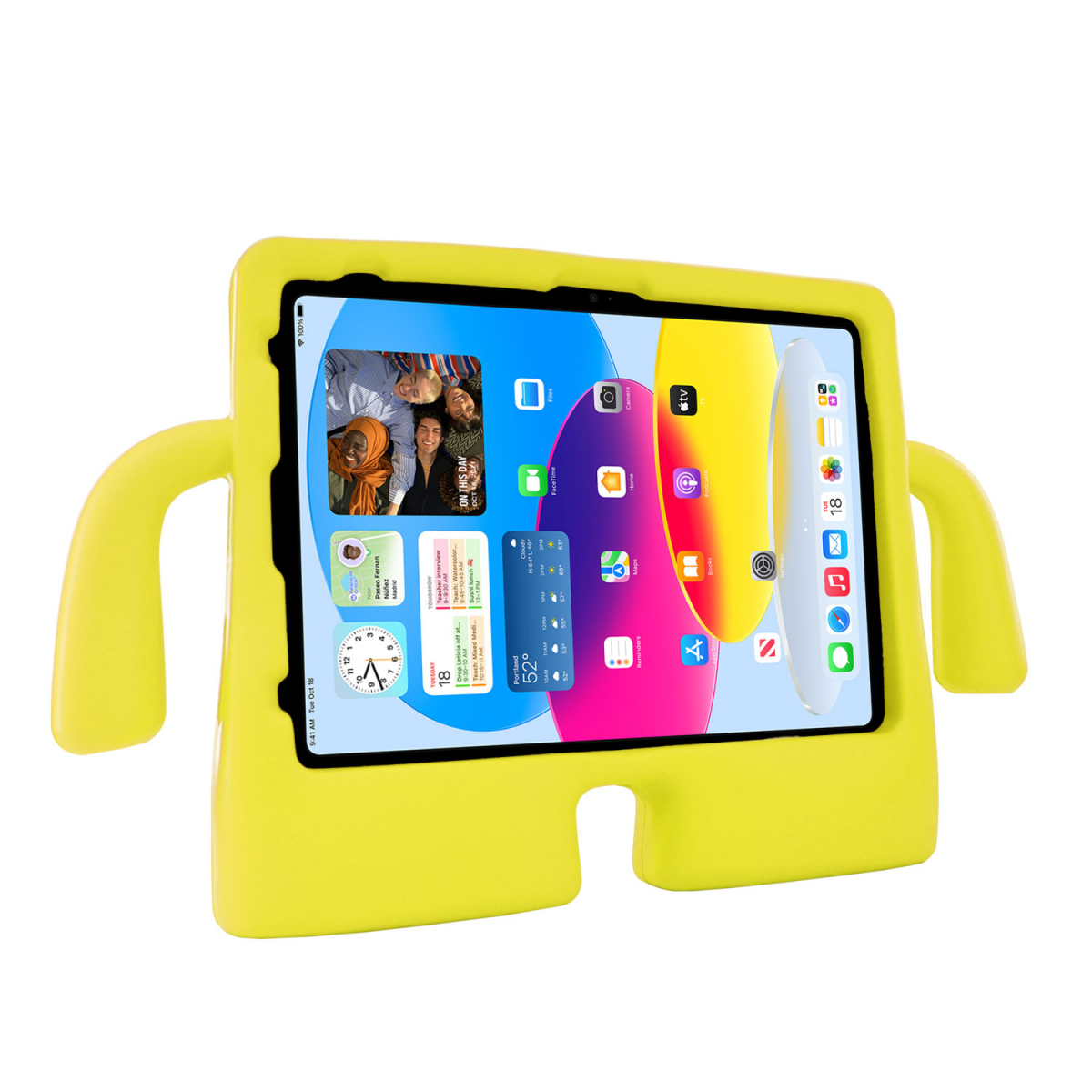 Barnfodral med ställ till iPadAir10.9/iPadPro11/iPad10.9, gul