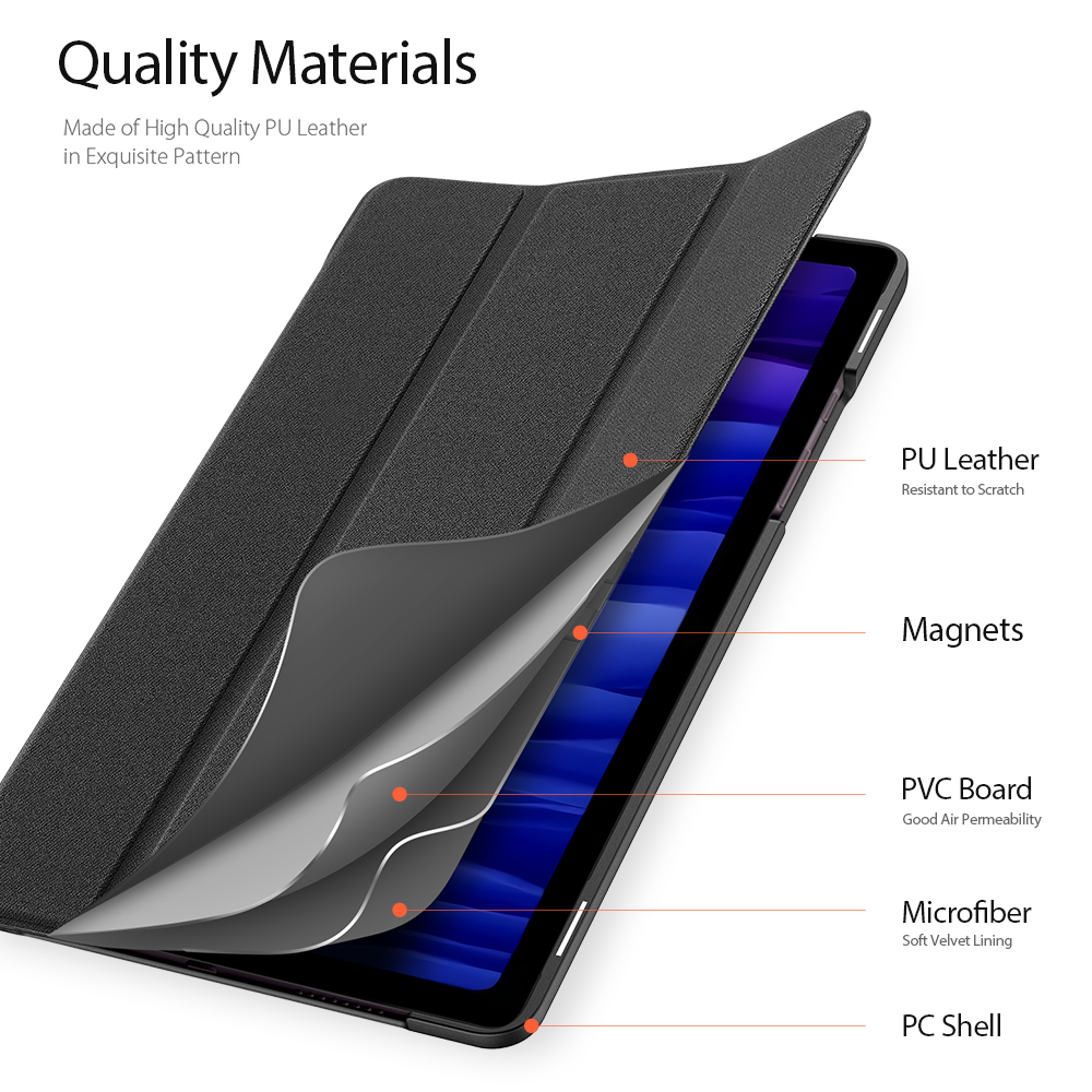 Dux Ducis Domo Series, Samsung Galaxy Tab A7 10.4 (2020), svart