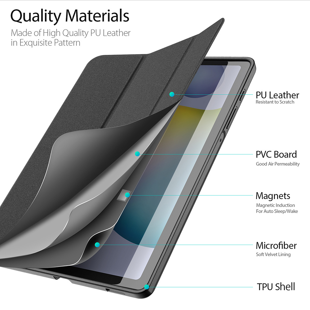 Dux Ducis Domo Series, Samsung Galaxy Tab S6 Lite 10.4, svart