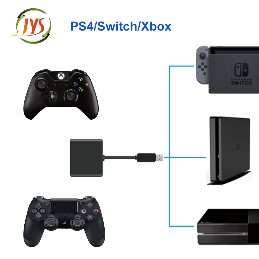 Tangentbord- och musadapter för Switch/XBox One/PS4, svart