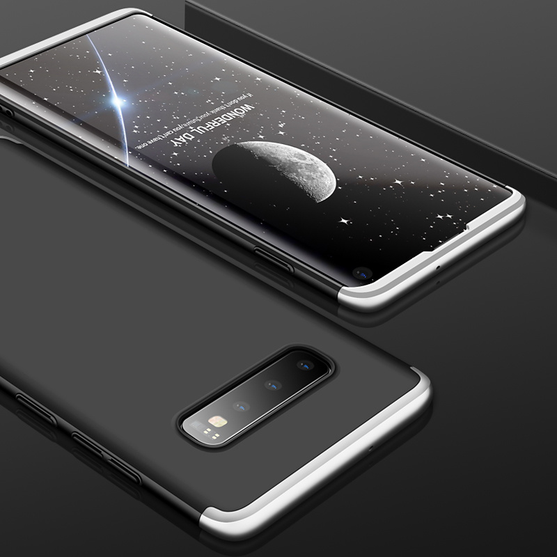 3-delat skal till Samsung Galaxy S10, silver/svart