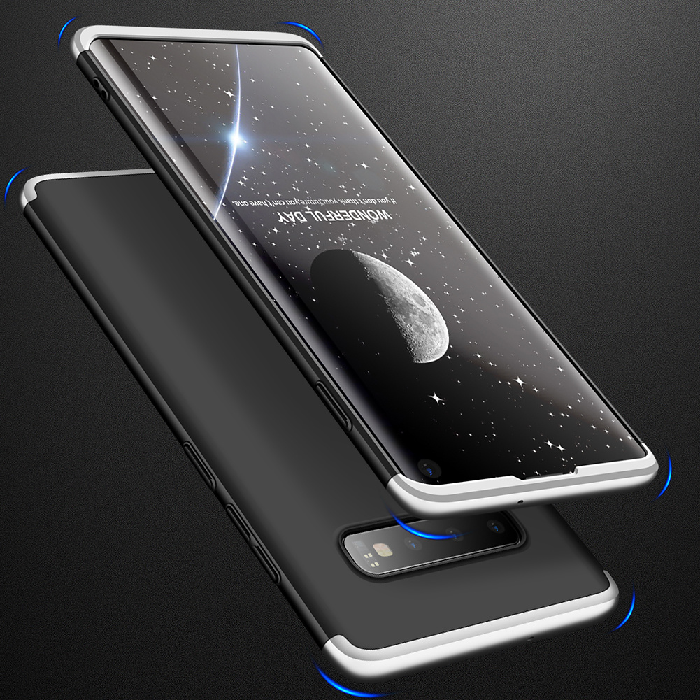 3-delat skal till Samsung Galaxy S10, silver/svart