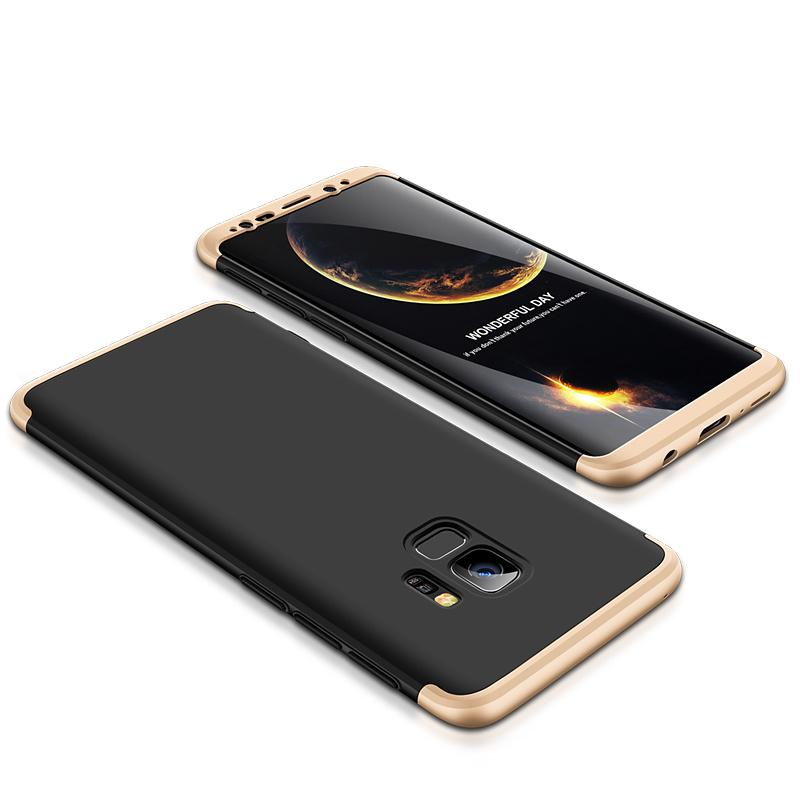 3-delat skal till Samsung Galaxy S9 Plus, svart/guld