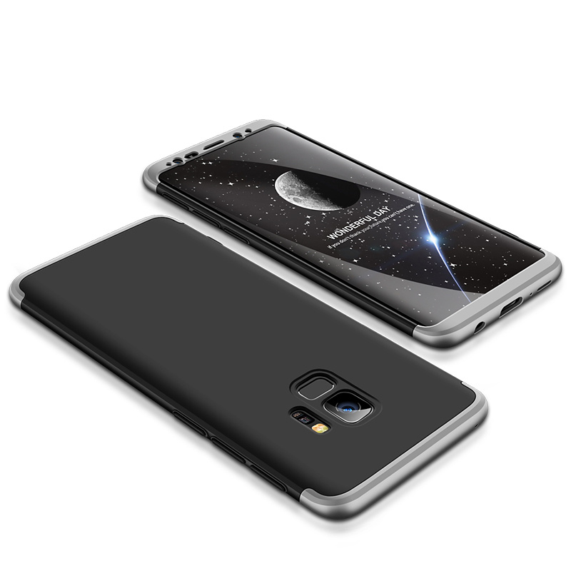 3-delat skal till Samsung Galaxy S9, svart/silver