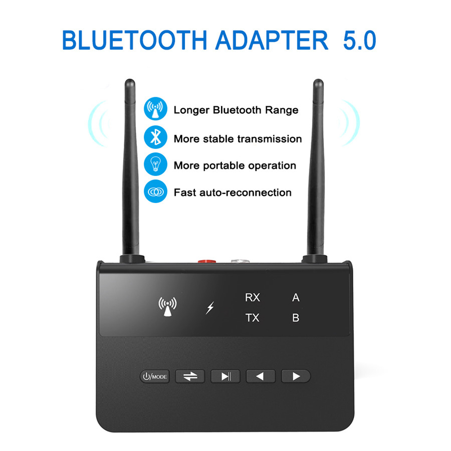 Trådlös Bluetooth 5.0 adapter, 3.5mm, Dual Link, RCA, USB, HiFi