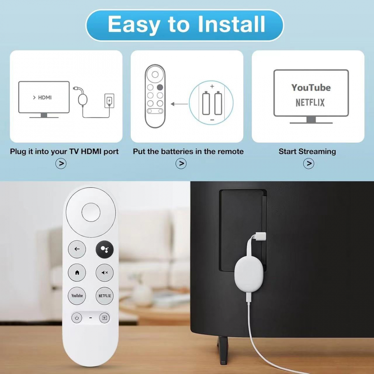 Trådlös fjärrkontroll till Google Chromecast