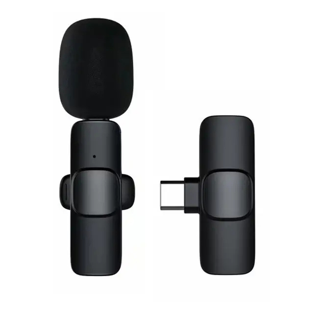 Trådlös lavalier-mikrofon med USB-C-kontakt, 60mAh