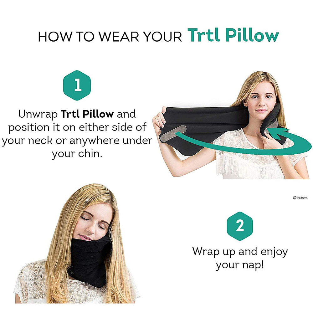 Travel Pillow resekudde som lindas runt nacken