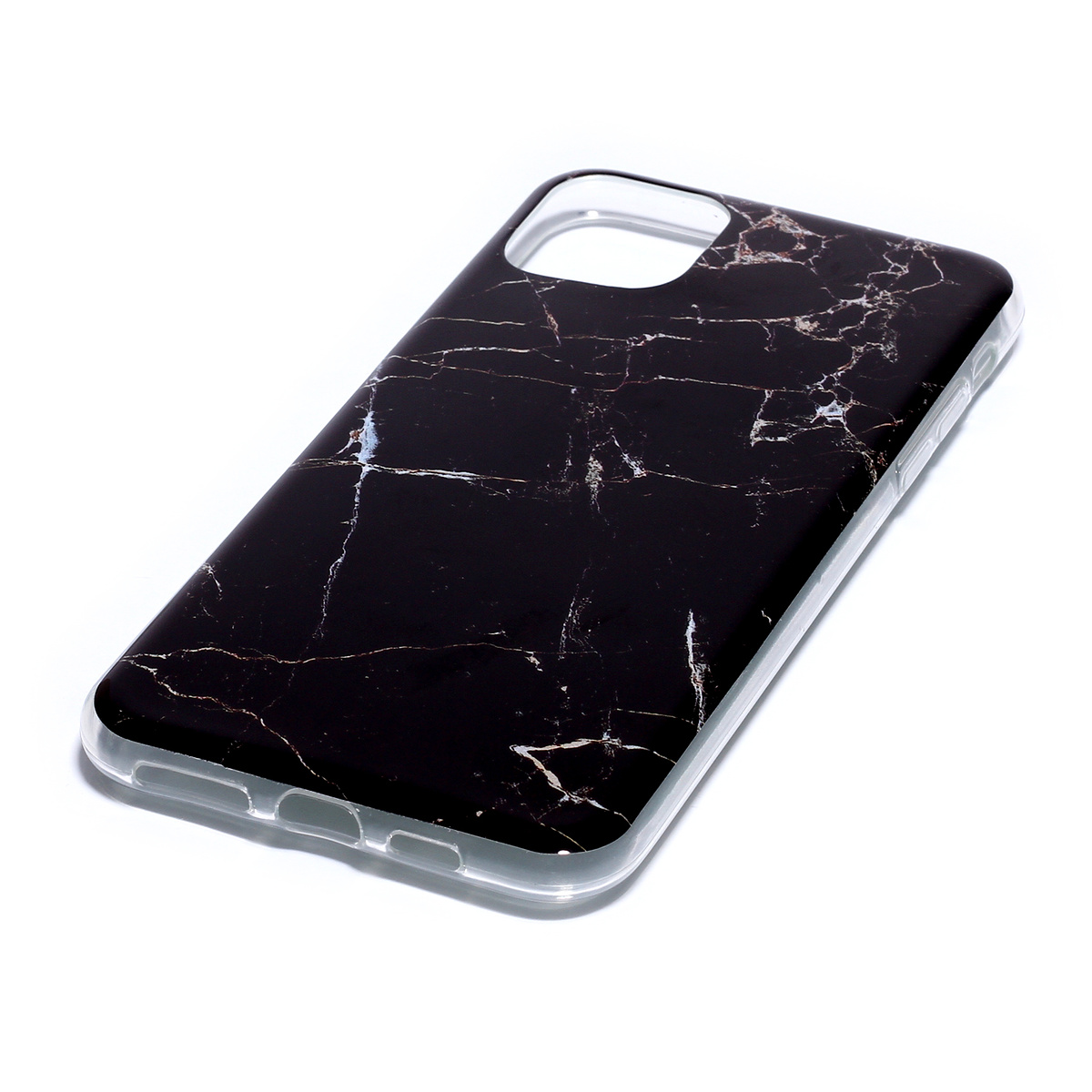 Trendigt marmorskal med mönster, iPhone 11 Pro Max, svart