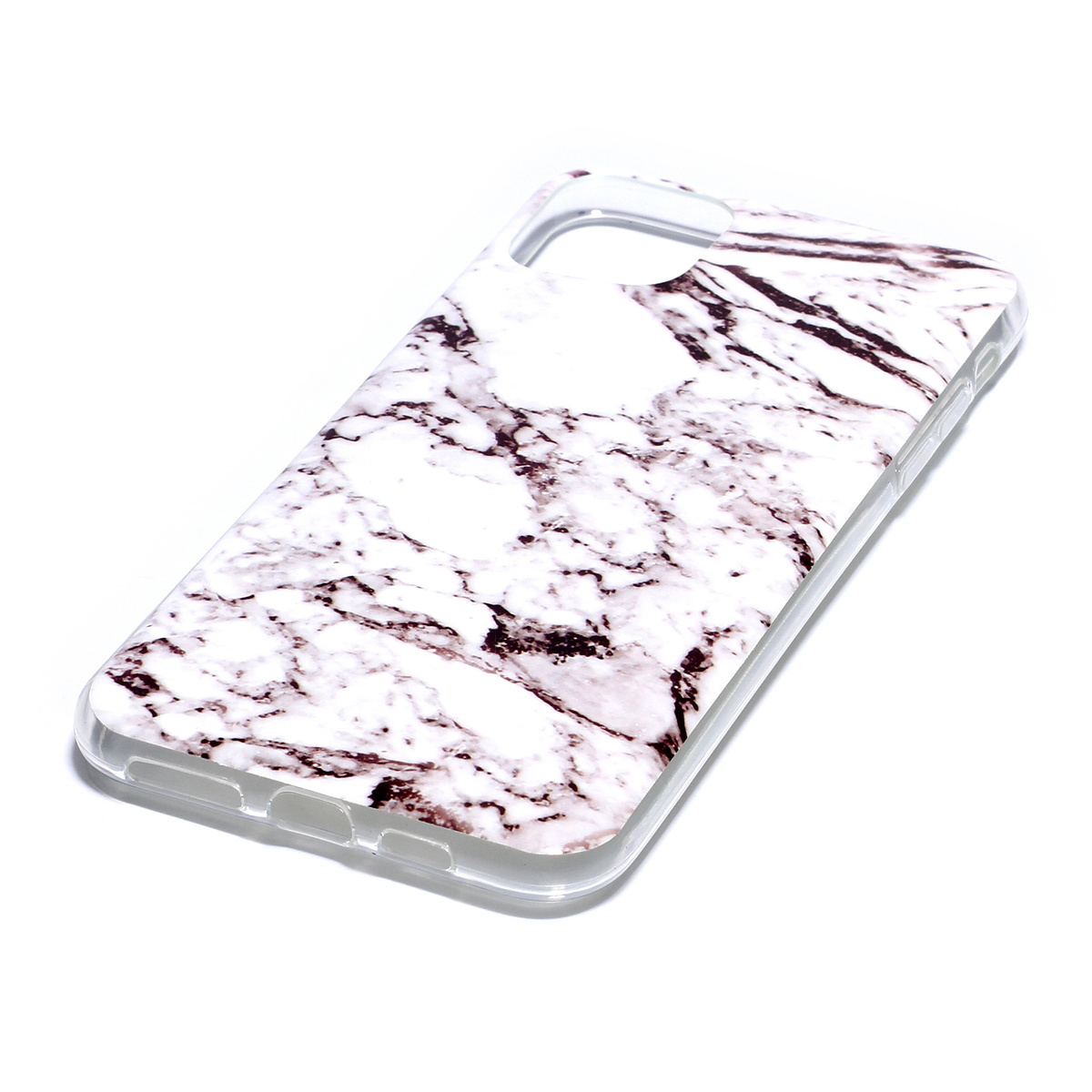 Trendigt marmorskal med mönster, iPhone 11 Pro Max, vit