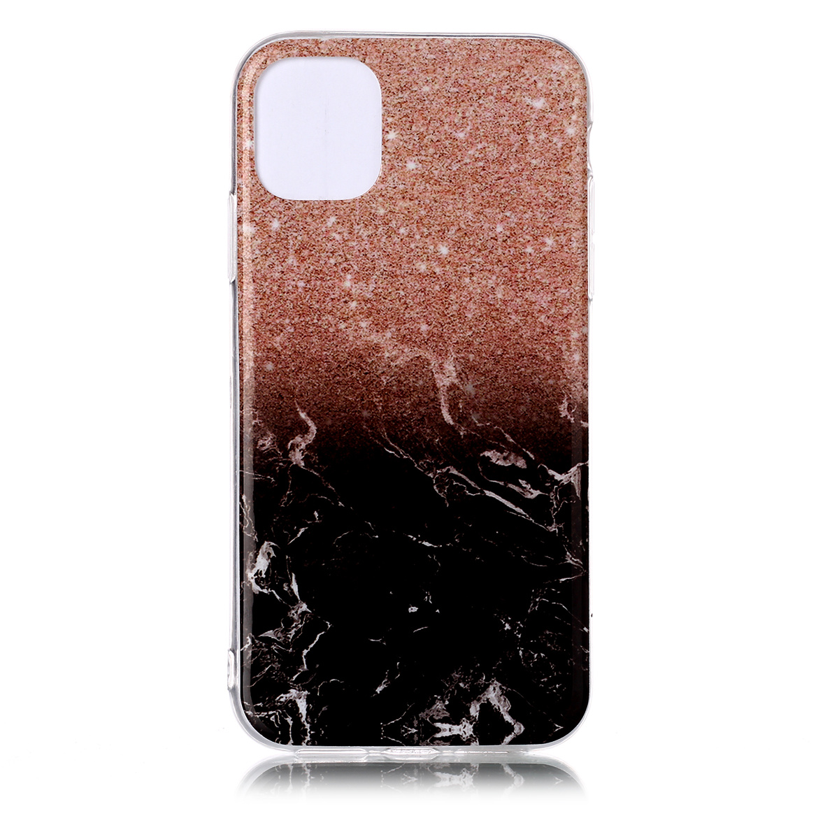 Trendigt marmorskal med mönster, iPhone 11 Pro, brun/svart