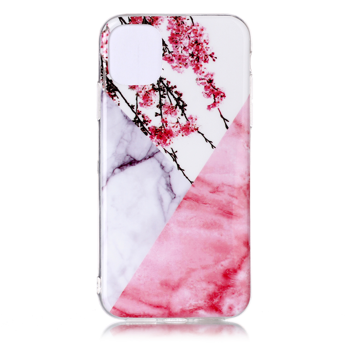 Vackert TPU-skal med marmormönster till iPhone 11 Pro, rosa