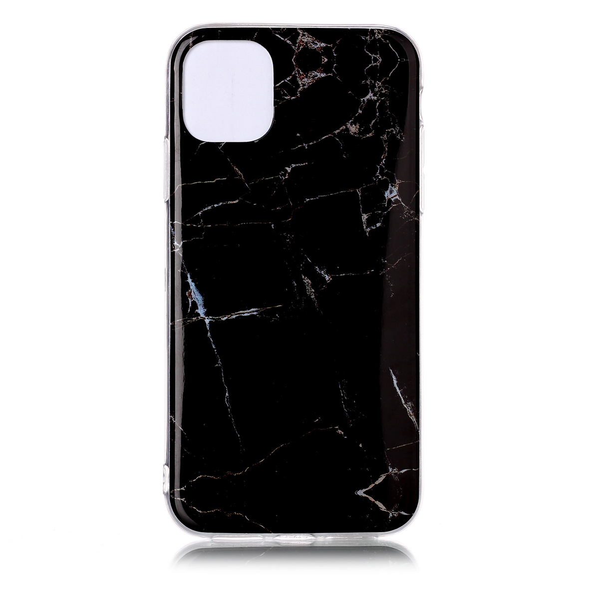Trendigt marmorskal med mönster, iPhone 11, svart