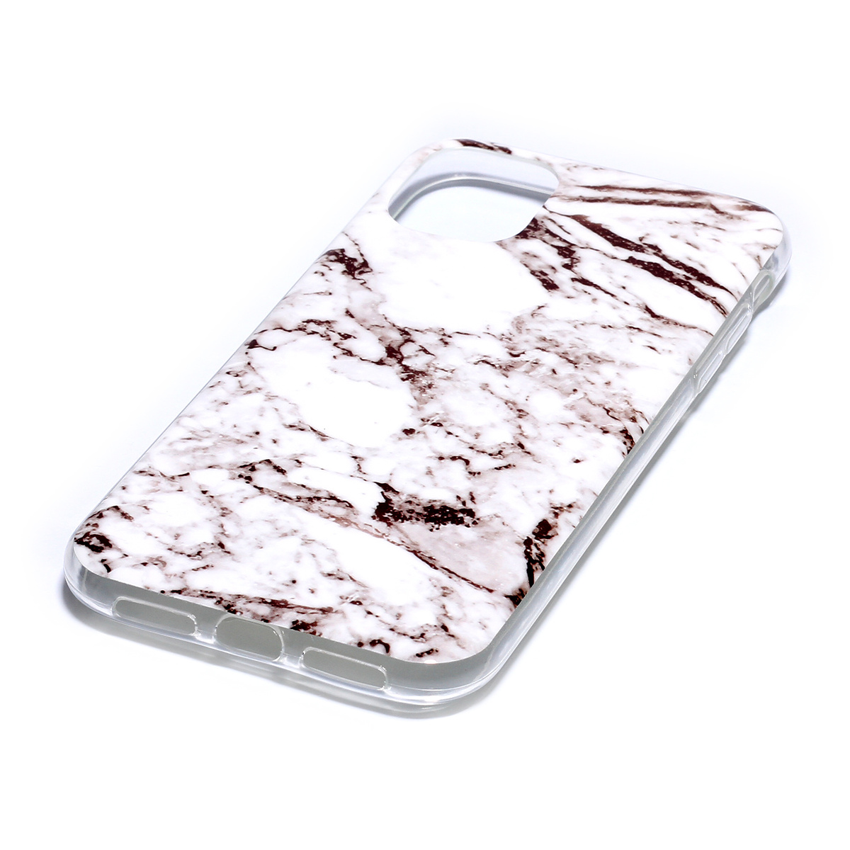 Trendigt marmorskal med mönster, iPhone 11, vit