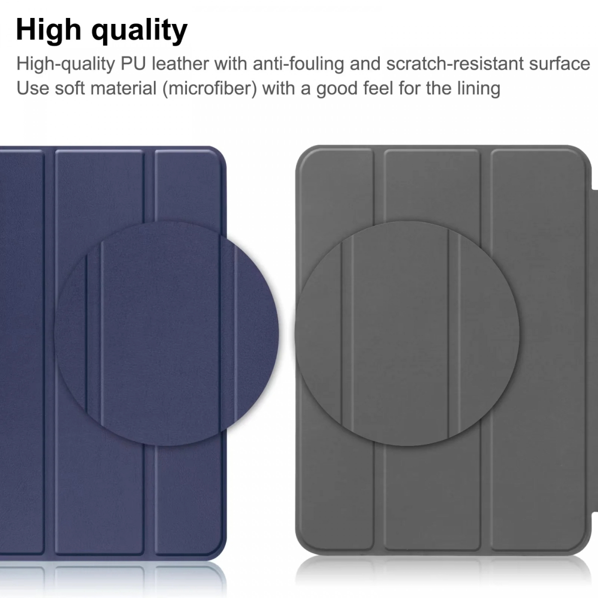 Läderfodral med ställ, iPad 10.9" (2022, 10:e gen), blå