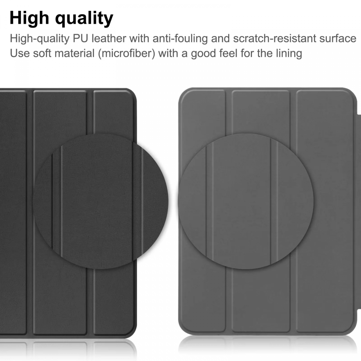Läderfodral med ställ, iPad 10.9" (2022, 10:e gen), svart