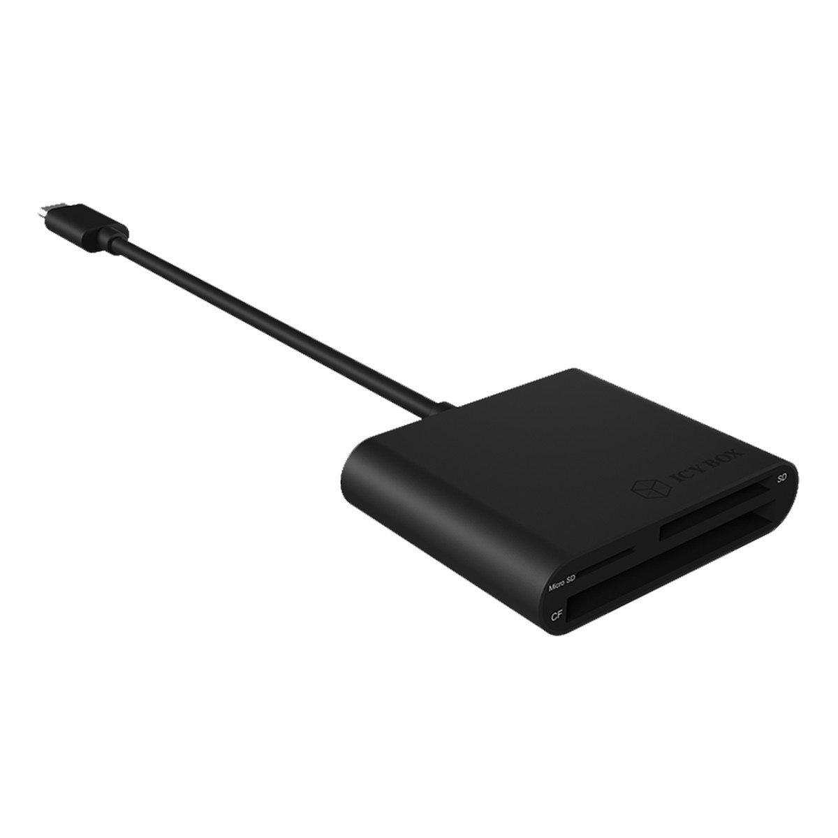 Icy Box Type-C USB 3.0 multi-minneskortläsare, svart