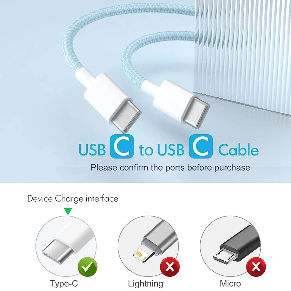 USB-C till USB-C-kabel till iPhone 15