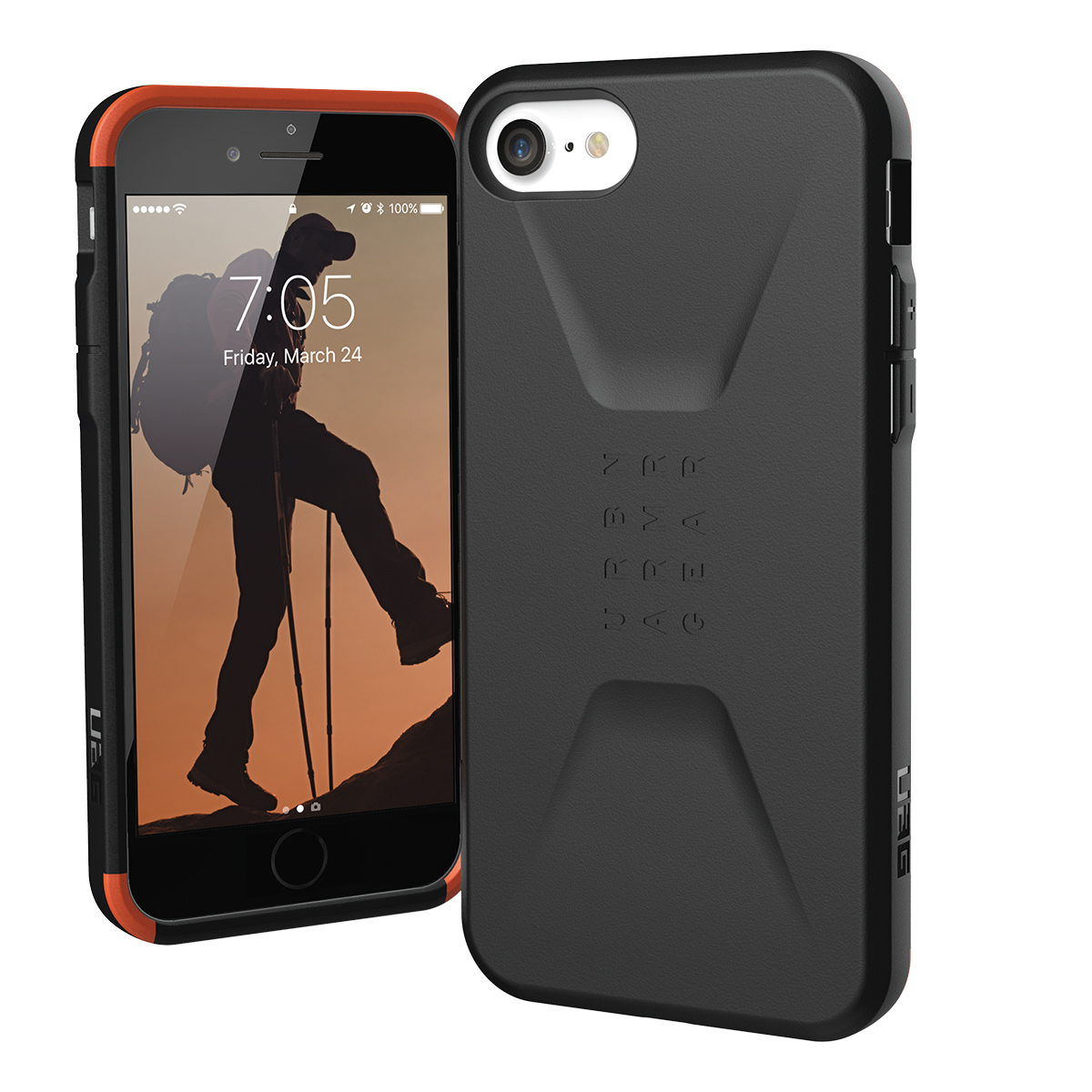 UAG iPhone 6/7/8, Civilian Cover, svart