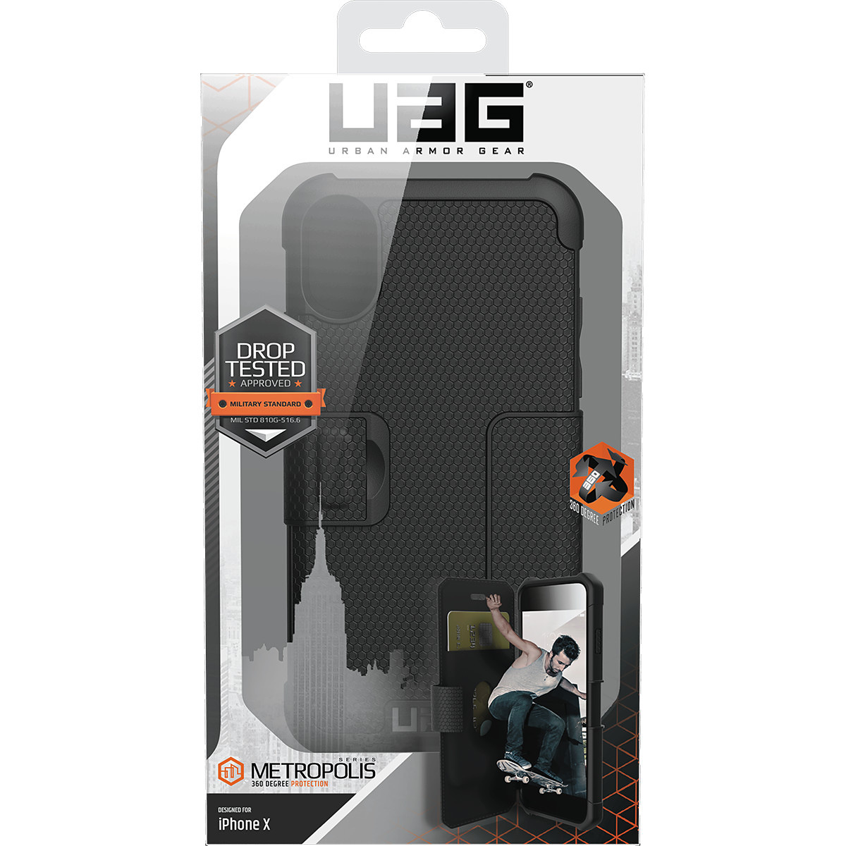 UAG iPhone X/XS Metropolis, svart