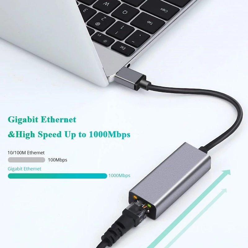 USB 3.0 till RJ45 Ethernet nätverksadapter, 1000Mbps