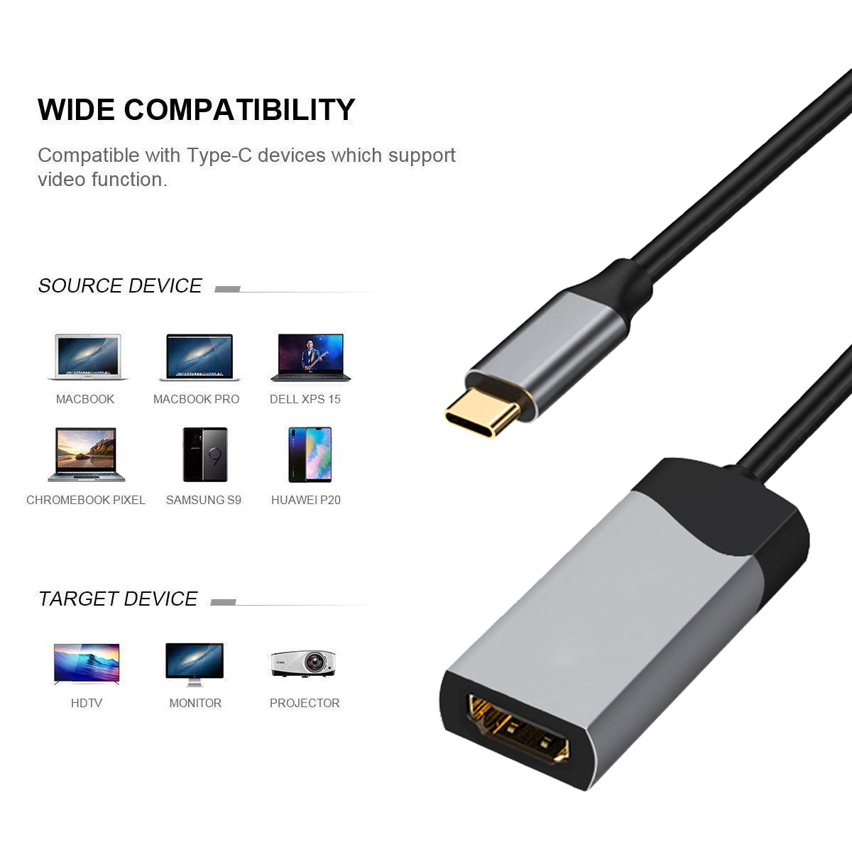 USB-C till HDMI Adapter 4K, 60hz