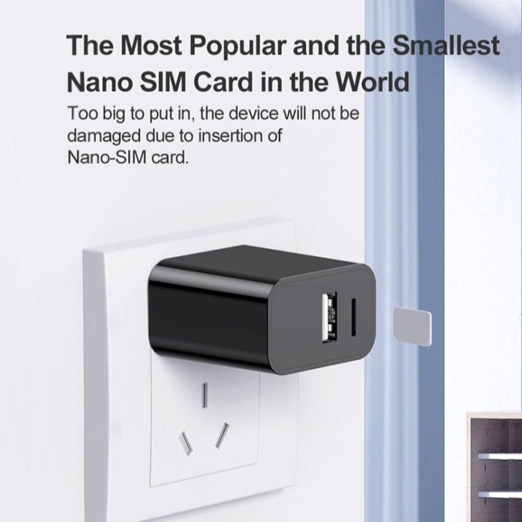 USB-laddare med GSM-bugg, Nano SIM, 4.2V