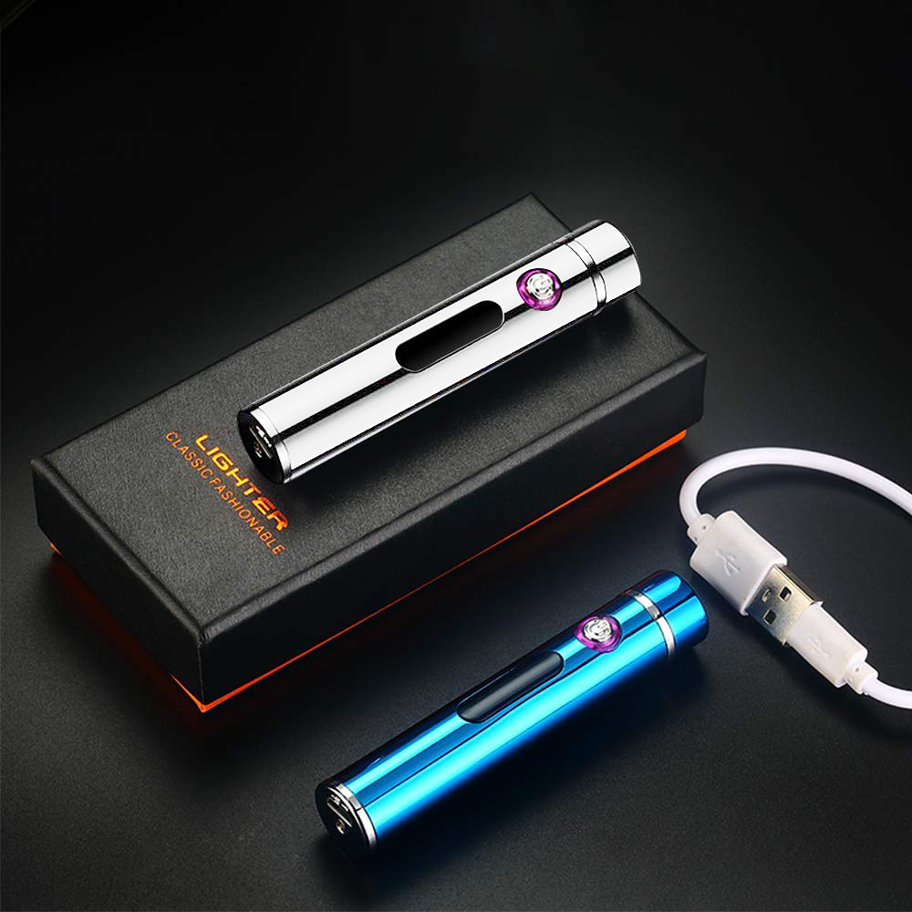 Ultra Mini Double Arc USB tändare, silver