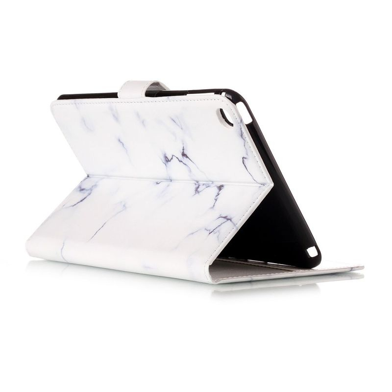 Läckert marmorerat läderfodral till iPad Mini 2/3/4/5, vit