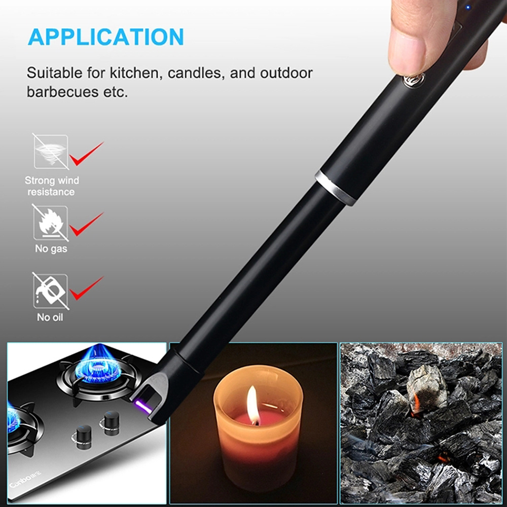 ArcLighter uppladdningsbar USB-tändare, svart