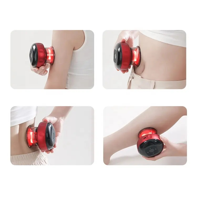 Massage-enhet för elektrisk koppningsmassage, röd