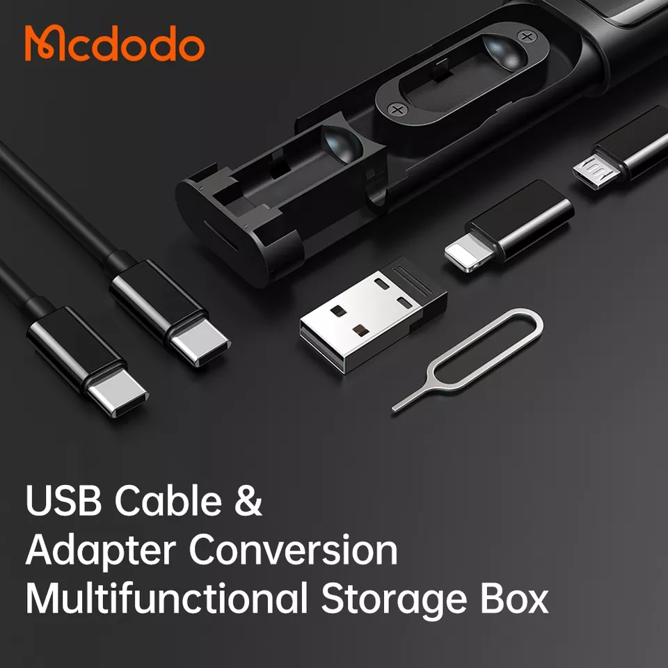 McDodo WF-172 Förvaringsbox för USB-kabel, svart