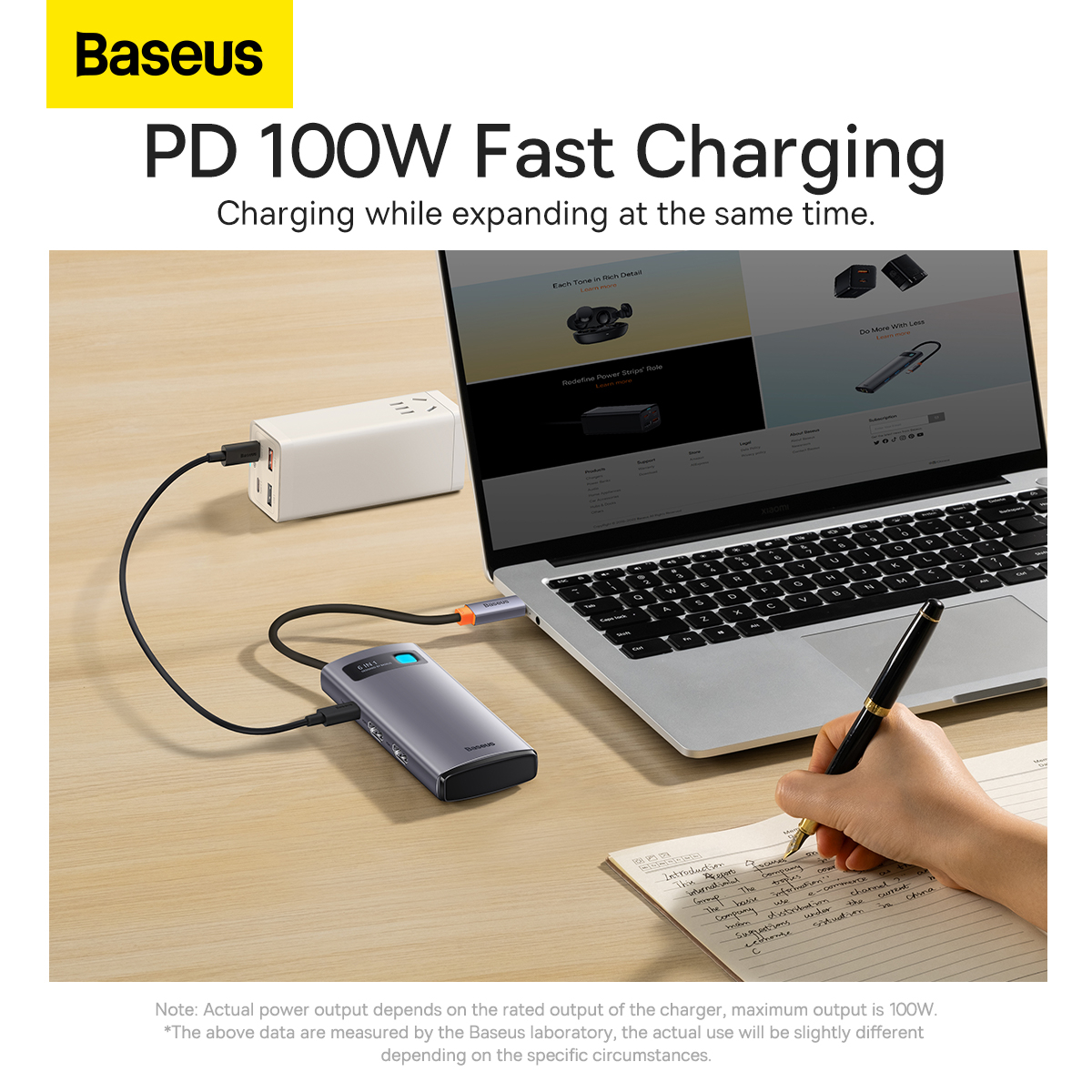 Baseus BS-OH041 Metal Gleam Series USB-C hubb, HDMI, 6 uttag