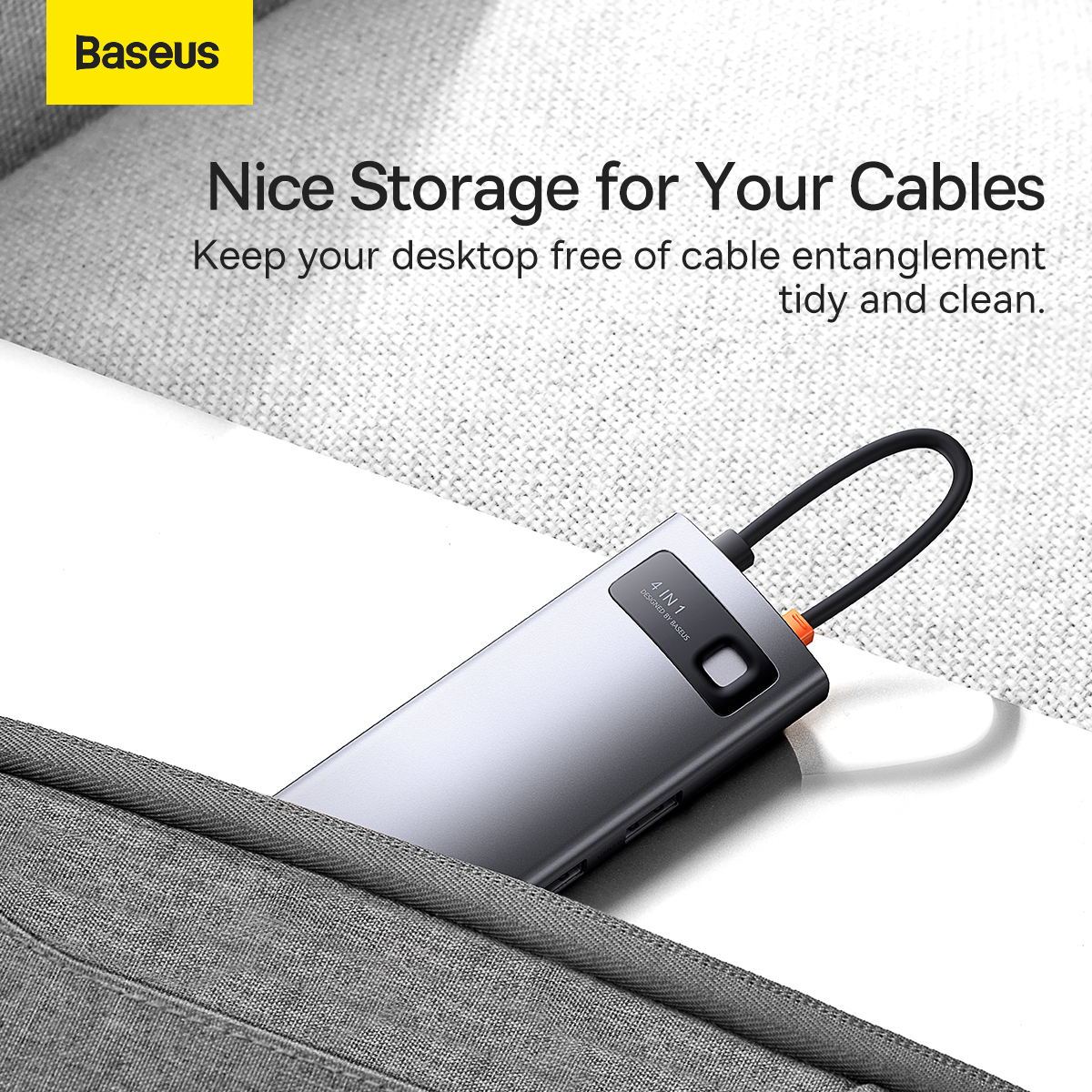 Baseus BS-OH066 Metal Gleam Series USB-C hubb, 4xUSB-A